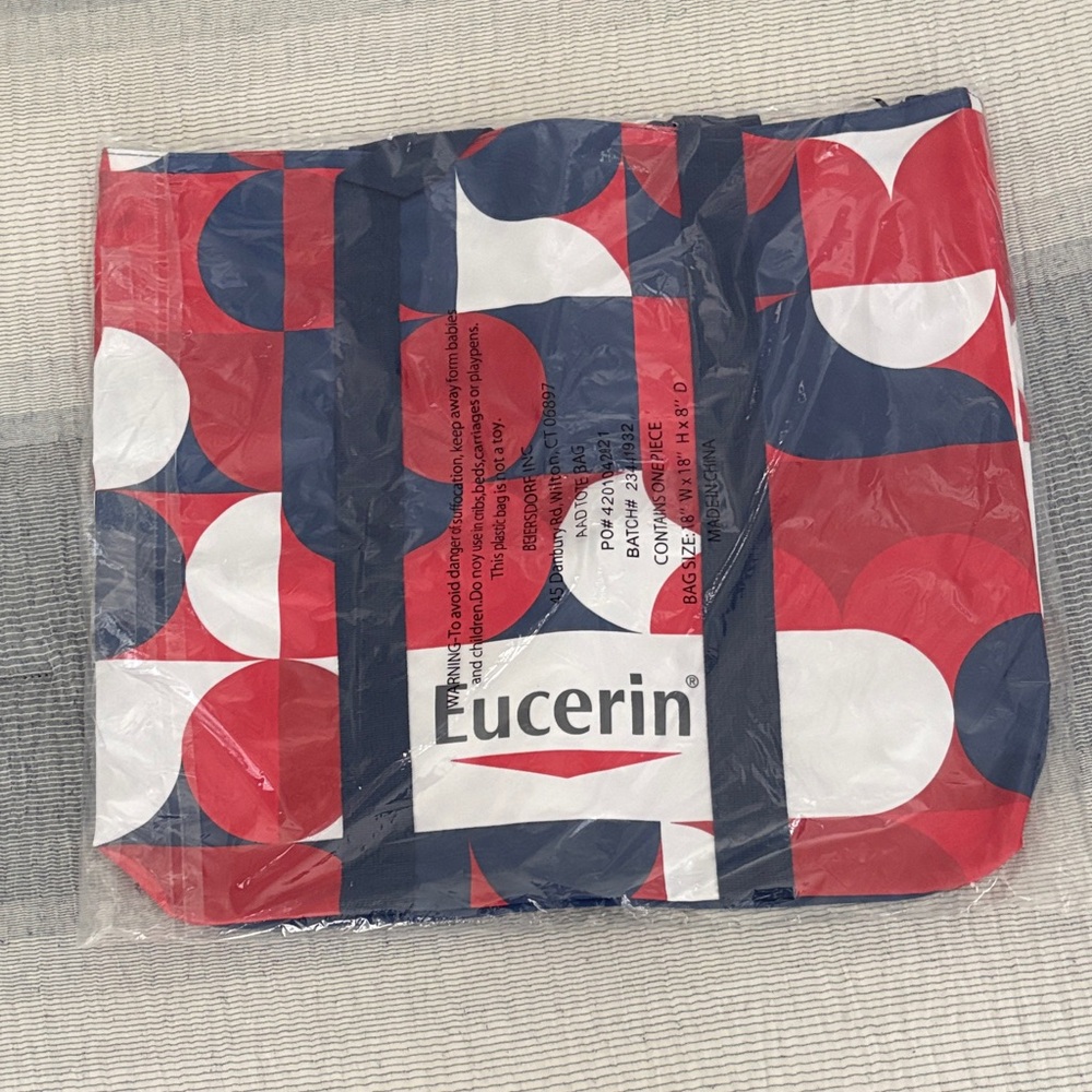 Eucerin Red and Blue Cosmetic Bag